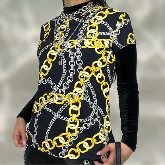 Chains Printed T-Shirt ⛓ By J.McLaughlin - Picture 2 of 4